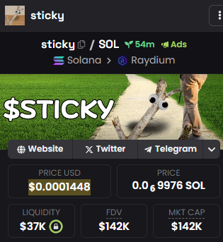 StickySolana's tweet photo. This is just the beginning for $sticky... https://t.co/B5FSsN8hZz