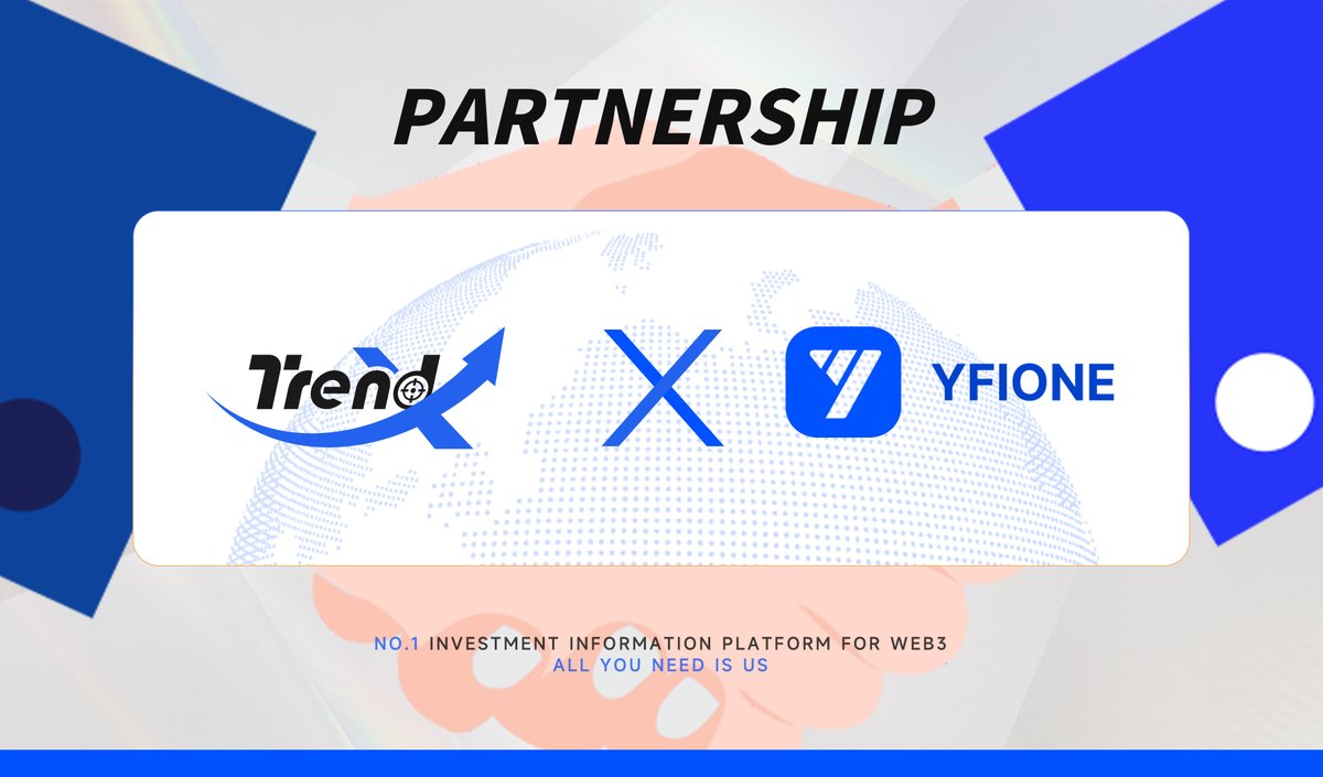 TrendX_official's tweet photo. 🚀🚀We are thrilled to announce our partnership with
@yfione

YFiONE (YFO) is a high yield #Defi that allows you to #Stake,#Farm, #swap and #Earn. Bringing real value to yield farming.

#YFiONE #Web3 #AI #TrendX https://t.co/aKwwLg9dE2