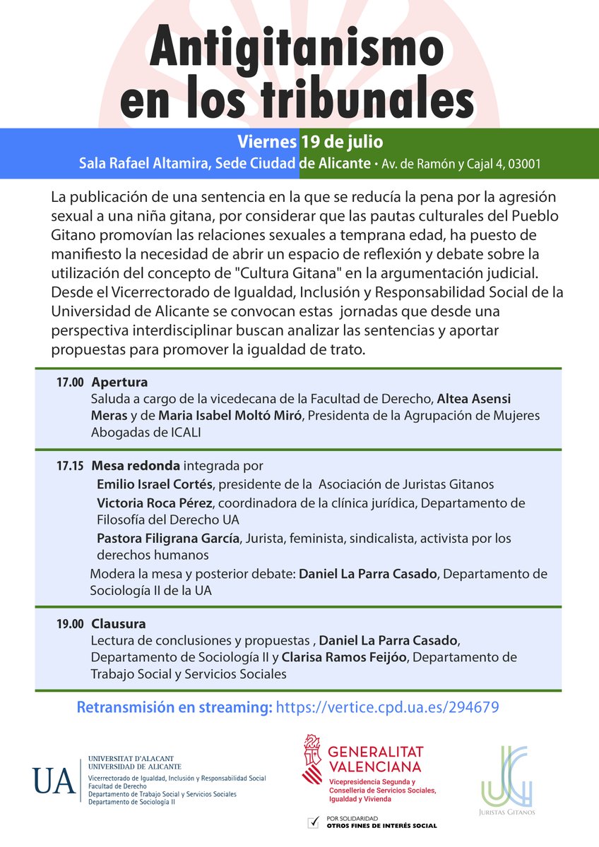 El profesor Daniel La Parra Casado participará en la moderación de la mesa redonda y en la elaboración de las conclusiones de este seminario que se realizará el día 19 de julio a las 17h, en la Sala Rafael Altamira, en la Sede de la UA Alicante
vertice.cpd.ua.es/294679
