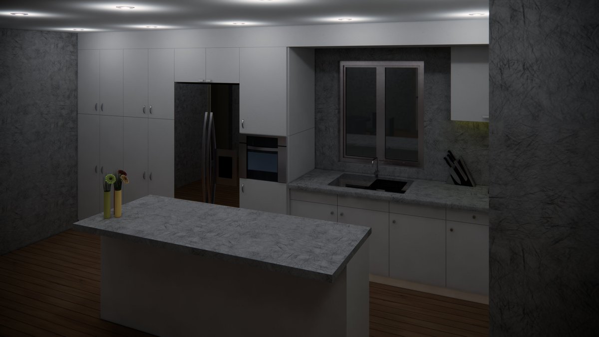 What do you think about it?

From Basic Design of the kitchen Plan to 3D rendering at 5:00 am.

could you show me any errors in these images?

Thank you so much!
#Archicad #Enscape #3Drender #Artchitecture
