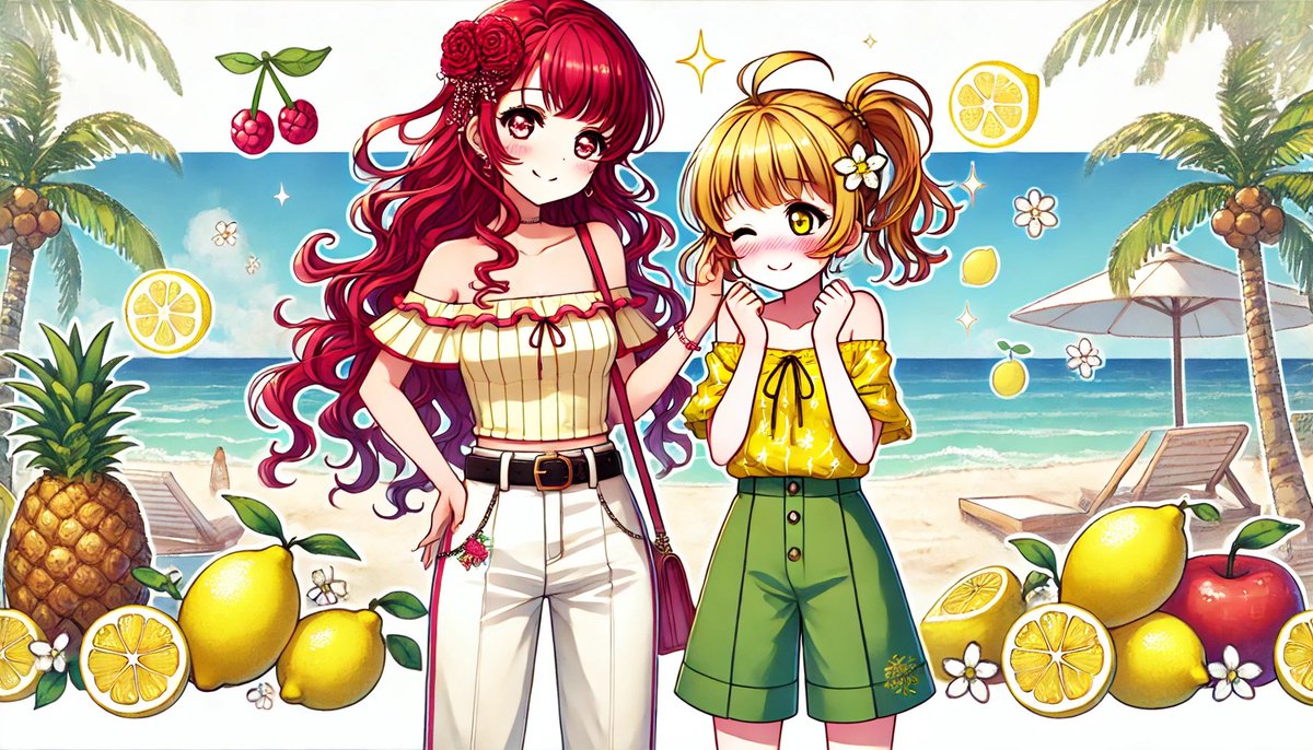 Majomoe1's tweet image. 夏に活躍してほしい
レモンちゃん🍋
収穫時期は秋冬なことが多いですが、
シチリアレモンなど夏のイメージも強いかなぁと思います°˖✧◝(⁰▿⁰)◜✧˖°甘酸っぱいけど大活躍！

レモンｘ控えめポニーテール少女
#フルーツモチーフ少女