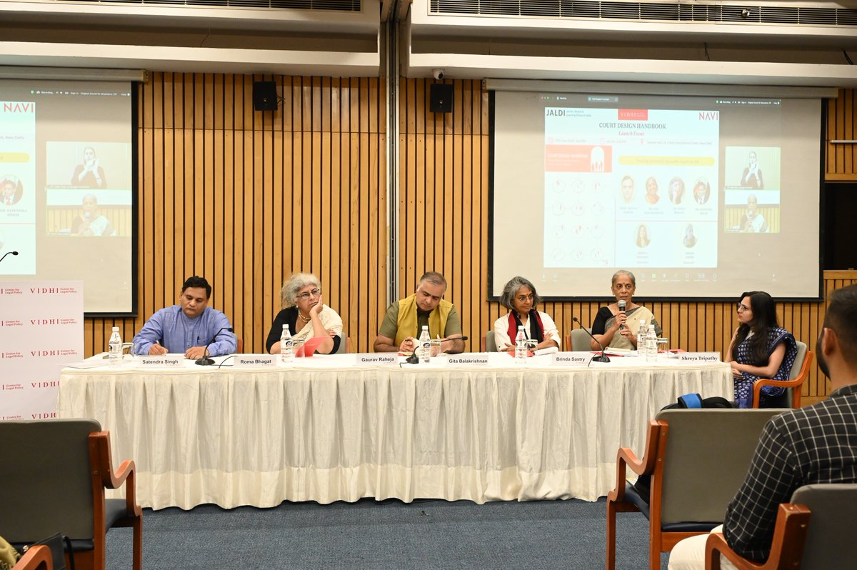Vidhi_India's tweet image. The JALDI Initiative at Vidhi launched the "Court Design Handbook: A Design Guide for User-Centric Court Complexes in India" on 29 June. The Handbook is an interdisciplinary collaboration w/ experts presenting a blueprint for a #universallyaccessible, #adaptable, &amp;amp; sustainable