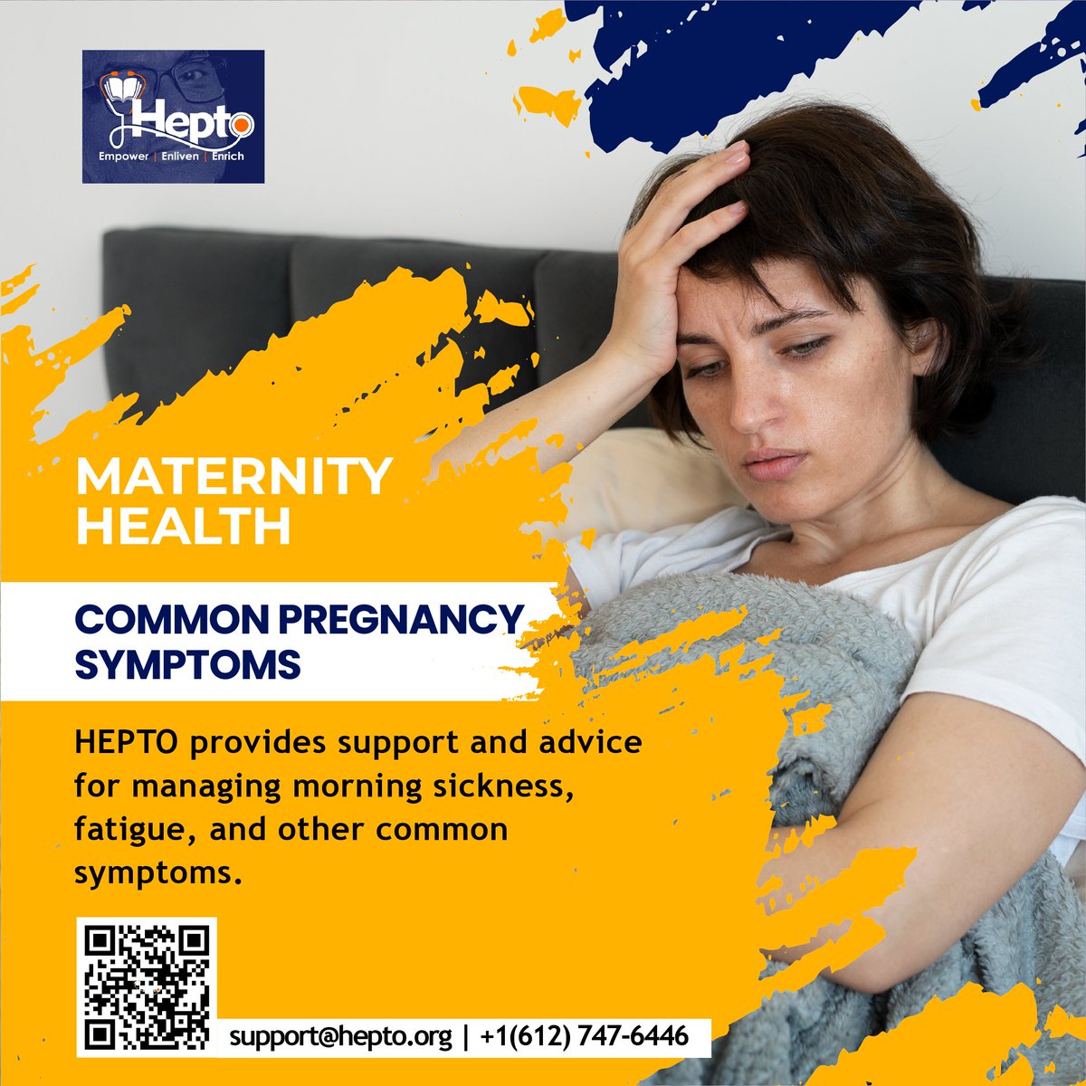 HeptoOrg's tweet photo. Maternity Health: Common Pregnancy Symptoms
HEPTO educates and empower medical practitioners to support and advise on managing morning sickness, fatigue, and other common symptoms. https://t.co/9RHZWB3bzj