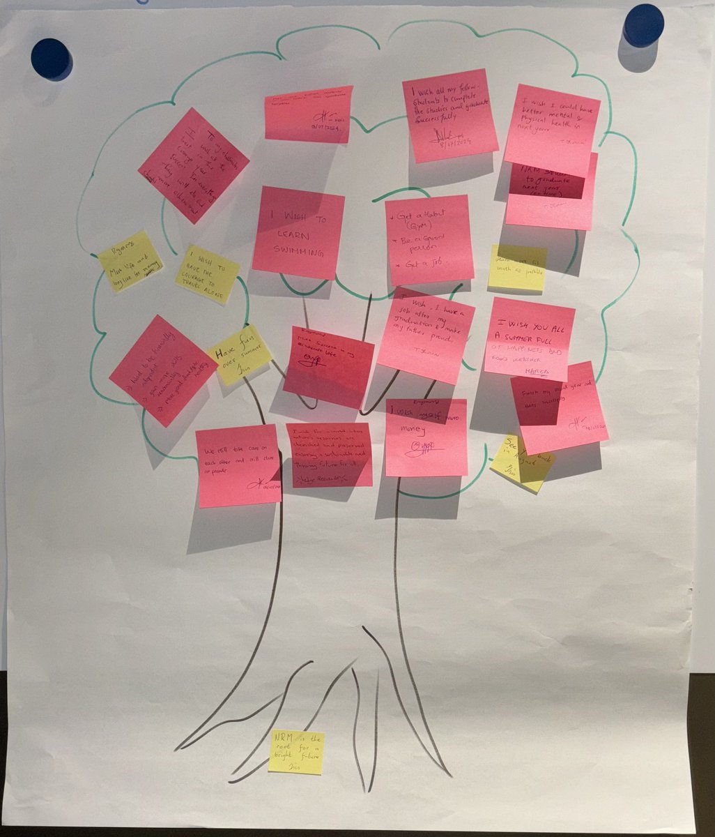 #InsiderViews | 🌳Yesterday we ended our course NRM4 with a wishing tree

✨ Teachers Margarita Huesca, Iris van Duren, and the current group of NRM students filled the tree with nice wishes for the summer.

🏖️ On behalf of NRS, have a wonderful #summer holiday!