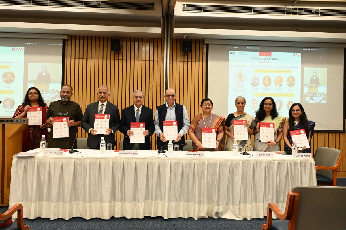 Vidhi_India's tweet image. The JALDI Initiative at Vidhi launched the "Court Design Handbook: A Design Guide for User-Centric Court Complexes in India" on 29 June. The Handbook is an interdisciplinary collaboration w/ experts presenting a blueprint for a #universallyaccessible, #adaptable, &amp;amp; sustainable