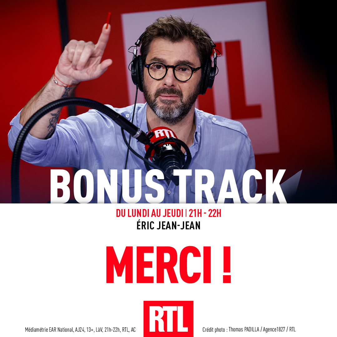 RTL Pro : RTL - RTL2 - FUN RADIO (@rtl_presse) on Twitter photo 🎙🔴#AudiencesRadio MERCI !
Les anecdotes des grands tubes fédèrent toujours plus d'auditeurs chaque soir dans #BonusTrack de <a href="/eric_jeanjean/">Eric Jean-Jean</a> sur <a href="/RTLFrance/">RTL France</a> !
#Radio #Médiamétrie 🎙🔴#AudiencesRadio MERCI !
Les anecdotes des grands tubes fédèrent toujours plus d'auditeurs chaque soir dans #BonusTrack de <a href="/eric_jeanjean/">Eric Jean-Jean</a> sur <a href="/RTLFrance/">RTL France</a> !
#Radio #Médiamétrie