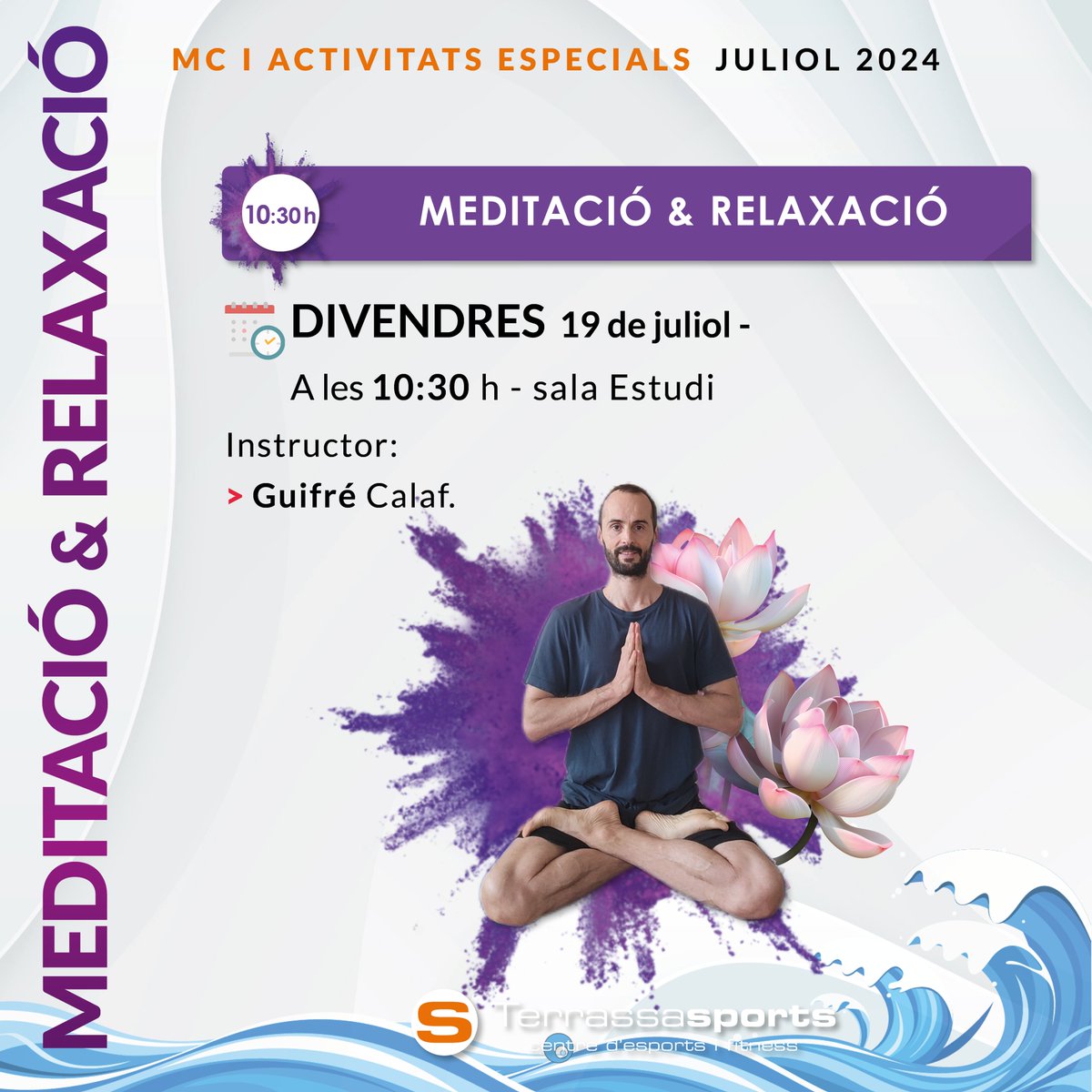 terrassasports's tweet photo. 🟣MEDITACIÓ I RELAXACIÓ
ACTIVITAT MENSUAL
El silenci és una necessitat bàsica per a l'ésser
humà i la meditació ens portarà aquest silenci tant
necessari🧘♀️
#terrassasports #terrassa #esports #salut #gimnas
#specialclass #cosiment #meditación #meditáció
#relaxacio #cosiment https://t.co/PcAofF3tOT