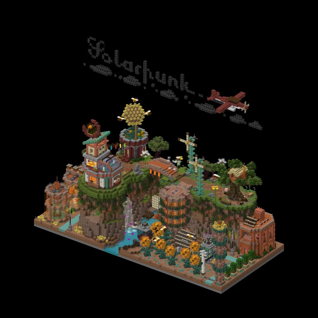 _Waudo_'s tweet photo. "Solarpunk Paradise" My presentation of a Minecraft Solarpunk build. 🌻🌼🌾🪴

Hope everyone can enjoy this build of mine! 😊

#Minecraft  #Minecraftbuilds #minecraftdesigns  #minecraftinspiration 
#MinecraftBedrockEdition
#Solarpunk https://t.co/LUyKU6PxW8