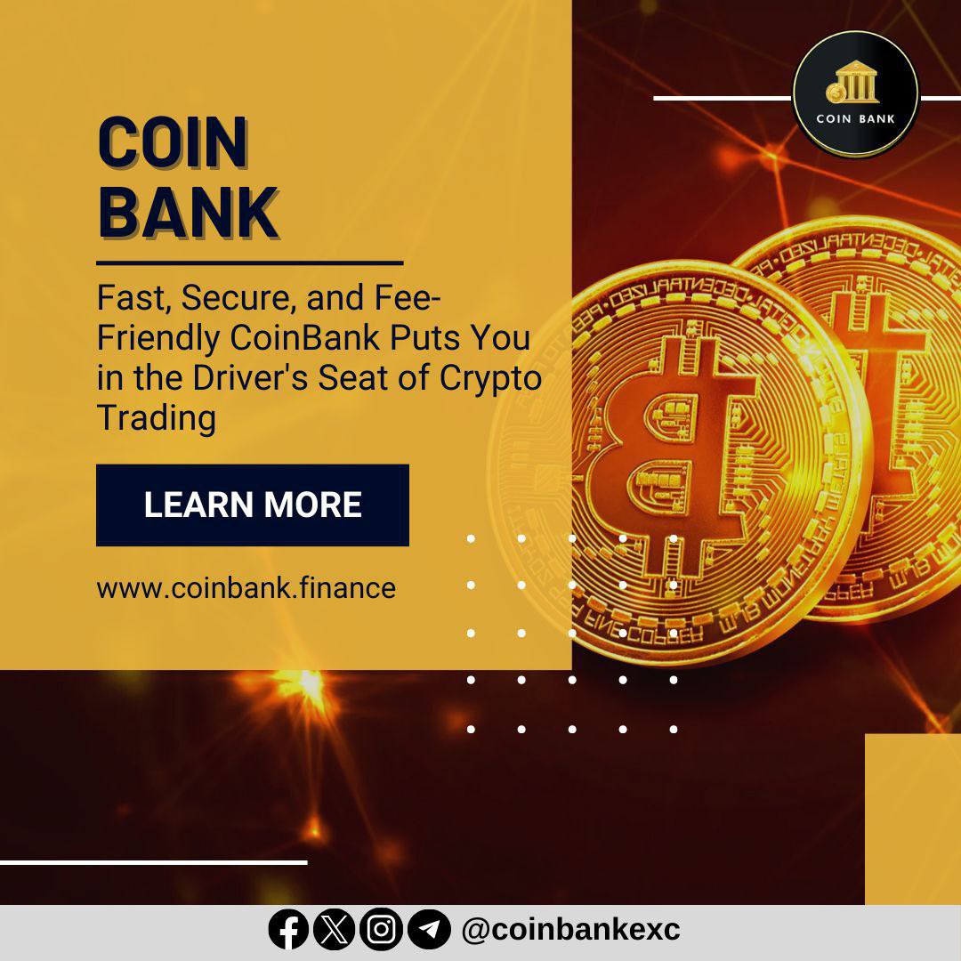 Elevate Your Crypto Game With Coin Bank. 📊 Experience Lightning-Fast 🚀 And Secure 🔐 Trading 📈 On The World's Most Trusted Global 🌐 Exchange Platform. Dive Into The Future ✨ Of Finance Today. 💸💎💯