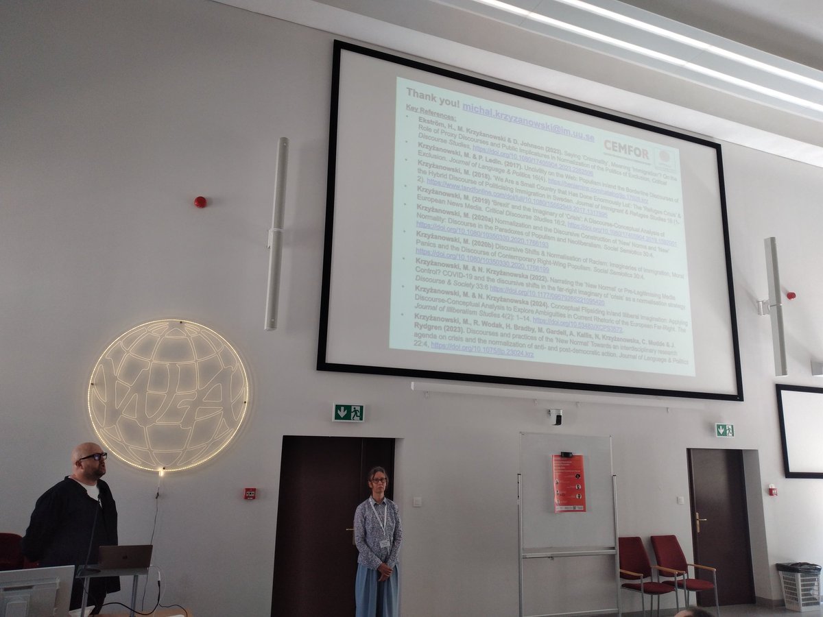 Dimitris Serafis | @dimitrisrf.bsky.social (@dimitrisrf) on Twitter photo Opening #keynote <a href="/CADAAD_conf/">#CADAAD2024</a> by the one and only <a href="/mwkrzyzanowski/">Michał Krzyżanowski @mkrzyzanowski@bsky.social</a> on latest insights on discursive shifts and the #normalization of the far-right #illiberalism #crises Opening #keynote <a href="/CADAAD_conf/">#CADAAD2024</a> by the one and only <a href="/mwkrzyzanowski/">Michał Krzyżanowski @mkrzyzanowski@bsky.social</a> on latest insights on discursive shifts and the #normalization of the far-right #illiberalism #crises