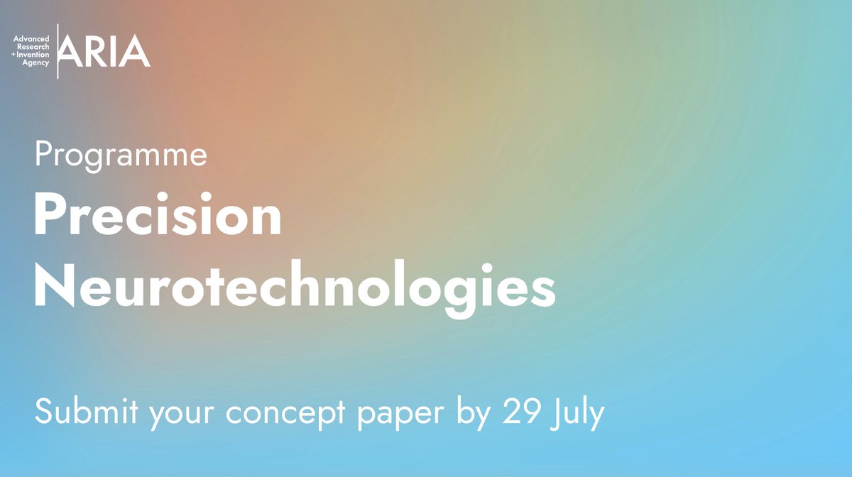 ARIA_research's tweet image. 🧠Brain disorders have a huge social + economic impact – x3 that of heart disease. We’re aiming to build new precision neurotechnologies to interact with the central nervous system at the circuit level – where many complex disorders occur. Apply here: aria.org.uk/precision-neur…