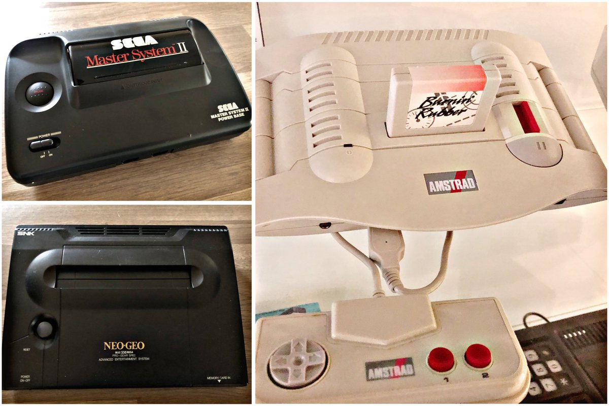 SWRetroComp's tweet image. Today’s #RetroTrio offers you the #Sega #MasterSystem2, #Amstrad #GX4000 and #SNK #NeoGeo AES. Which will you keep, gift to a friend and delete forever? #RetroComputing #ComputerHistory #RetroGaming #VideoGames