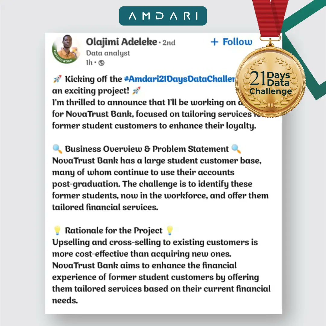 Amdari_IO's tweet image. Post Spotlight from Day 1 of #Amdari21DaysDataChallenge

🧵