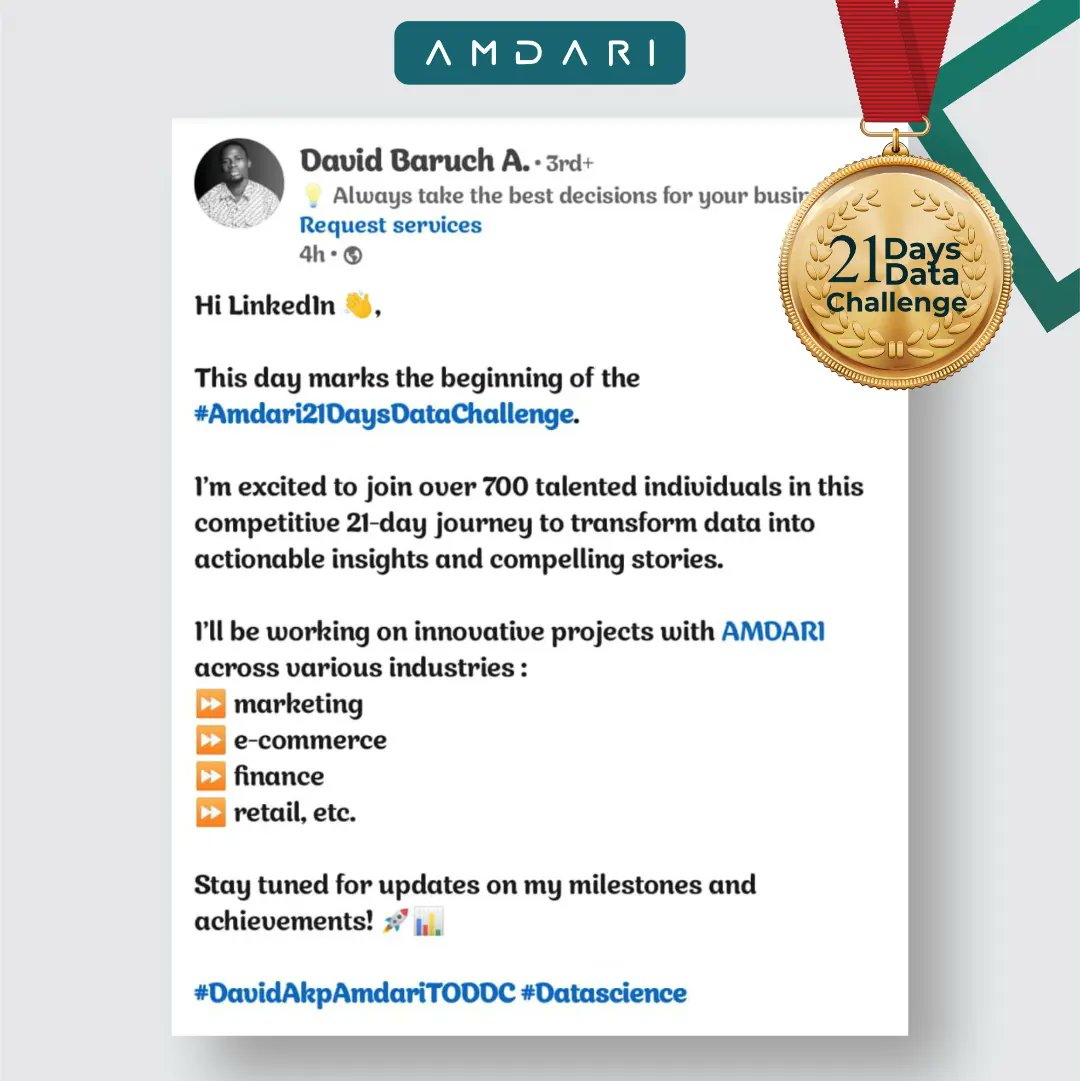 Amdari_IO's tweet image. Post Spotlight from Day 1 of #Amdari21DaysDataChallenge

🧵
