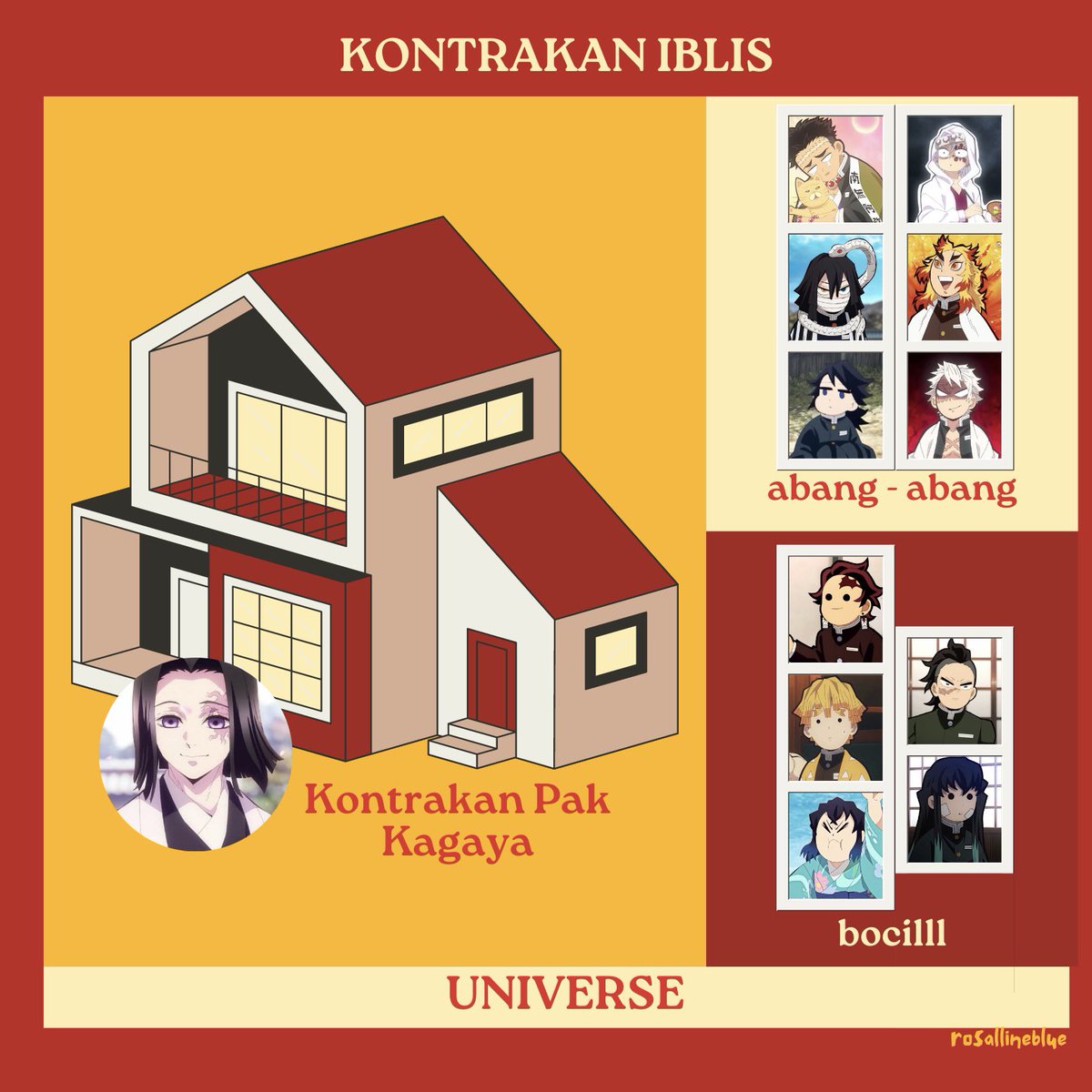 rosallineblue's tweet photo. “kontrakan iblis universe”
— kehidupan sehari sehari anak kontrakan

#kny au https://t.co/iPqiggi4Dz