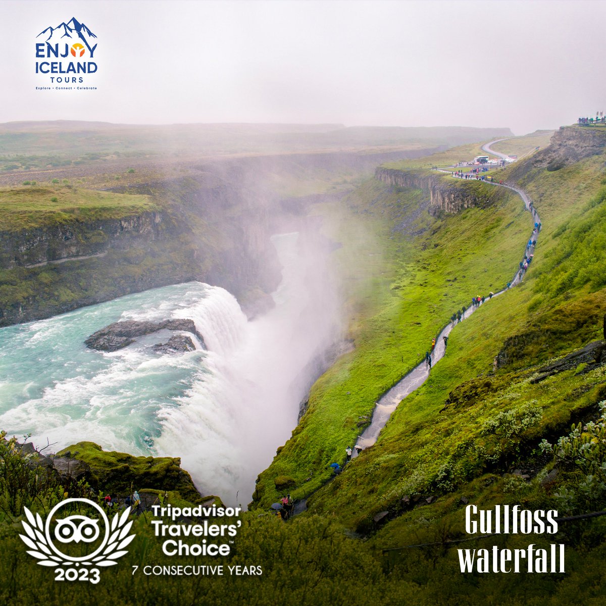 njoyicelandtour's tweet image. Feel the mist of majesty at #Gullfosswaterfall! 🌊
This breathtaking beauty is a sight to behold, with its glacial waters plunging 32 meters into a rugged canyon. 🤩
👉enjoyicelandtours.com/premium-privat…
 #GoldenCircle #IcelandWaterfalls #WaterfallWednesday #NatureLovers #enjoyicelandtour