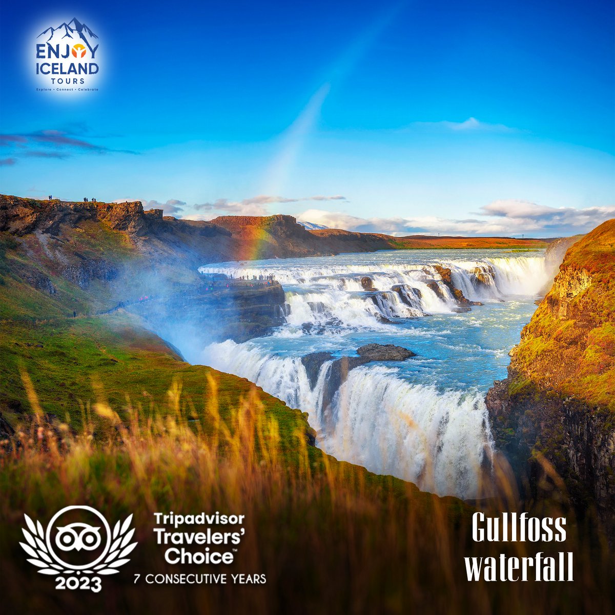njoyicelandtour's tweet image. Feel the mist of majesty at #Gullfosswaterfall! 🌊
This breathtaking beauty is a sight to behold, with its glacial waters plunging 32 meters into a rugged canyon. 🤩
👉enjoyicelandtours.com/premium-privat…
 #GoldenCircle #IcelandWaterfalls #WaterfallWednesday #NatureLovers #enjoyicelandtour