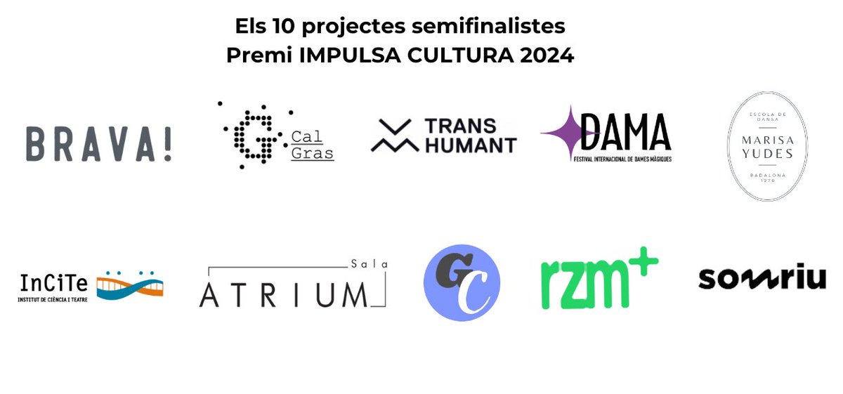 fcatcultura's tweet image. 🔜 Tenim tot a punt pel #DemoDay del #ProgramaIMPULSACULTURA 2024 que celebrarem aquesta tarda a l&apos;Antiga Fàbrica @estrelladamm 

🌟 En poques hores, els 10 projectes semifinalistes faran la presentació pública de les seves propostes.

#cultura #empresa #ImpulsaCultura #talent