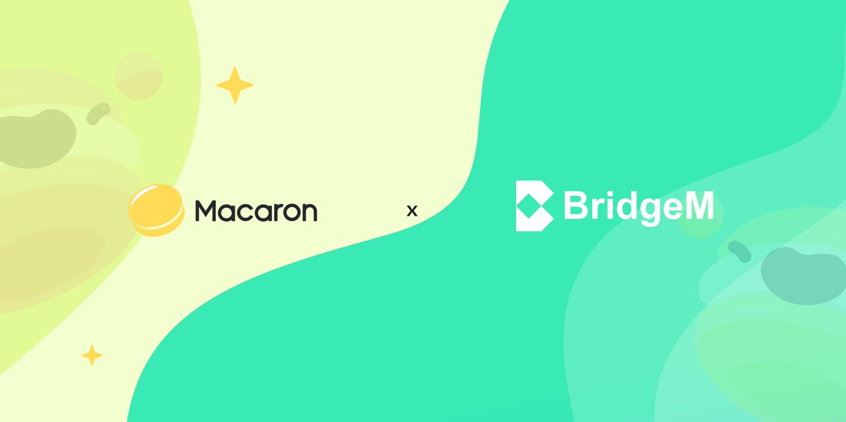 macarondex's tweet photo. Macaron & BridgeM be friends! 🫂 @BridgeM_io 

🏎️Together, we will co-build a fast-growing #Bitcoin eco with boosted liquidity.