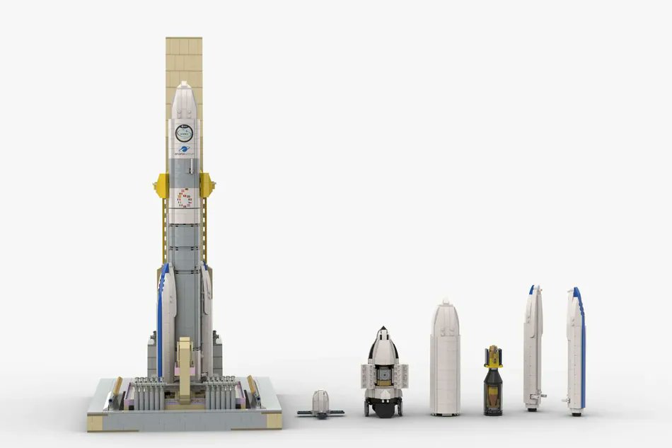 buchebuche561's tweet photo. Voilà le modèle Legos qui a besoin de votre support pour être commercialisé : 

#ariane6

https://t.co/wwz9dUlZPm https://t.co/voZ9V3G2tP