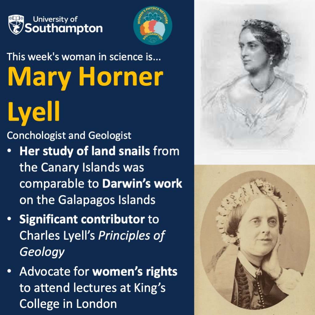This week's woman in science is... MARY HORNER LYELL
Conchologist and Geologist 🐌🪨✏️
Learn more about her here: w.wiki/AcfL
#womeninSTEM