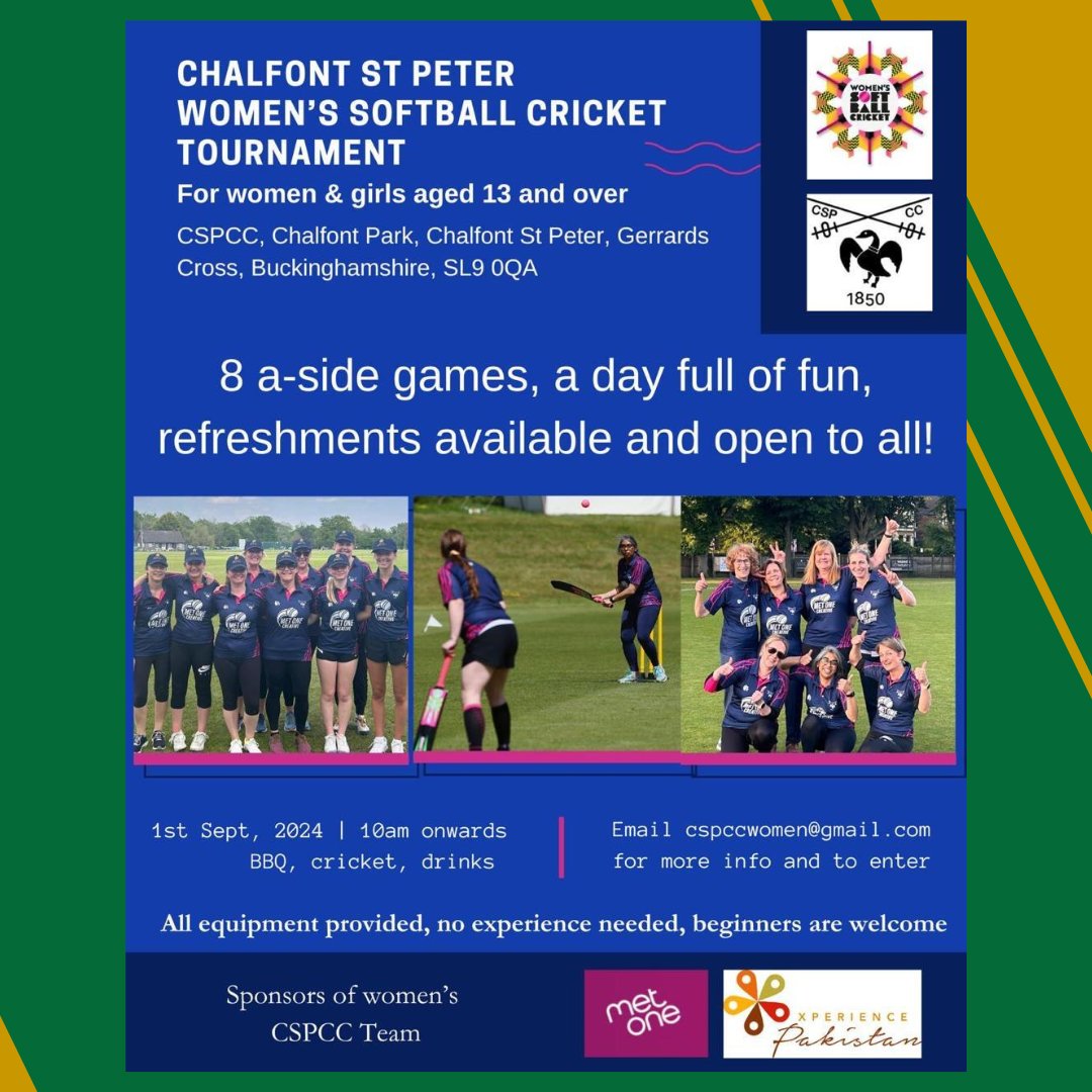 Bucks Cricket (@buckscricket) on Twitter photo 4 Women & Girls Club Softball Cricket events open to all abilities this summer!
Bucks Cricket have provided funding to many clubs across Bucks as part of the 'Most Inclusive Team Sport' initiative.
<a href="/HaddenhamCC/">Haddenham Cricket Club</a>
<a href="/MarlowCC/">Marlow Cricket Club</a>
@DintonCricket
@CSP_CC
🦢🏏 #BucksCricket 4 Women & Girls Club Softball Cricket events open to all abilities this summer!
Bucks Cricket have provided funding to many clubs across Bucks as part of the 'Most Inclusive Team Sport' initiative.
<a href="/HaddenhamCC/">Haddenham Cricket Club</a>
<a href="/MarlowCC/">Marlow Cricket Club</a>
@DintonCricket
@CSP_CC
🦢🏏 #BucksCricket