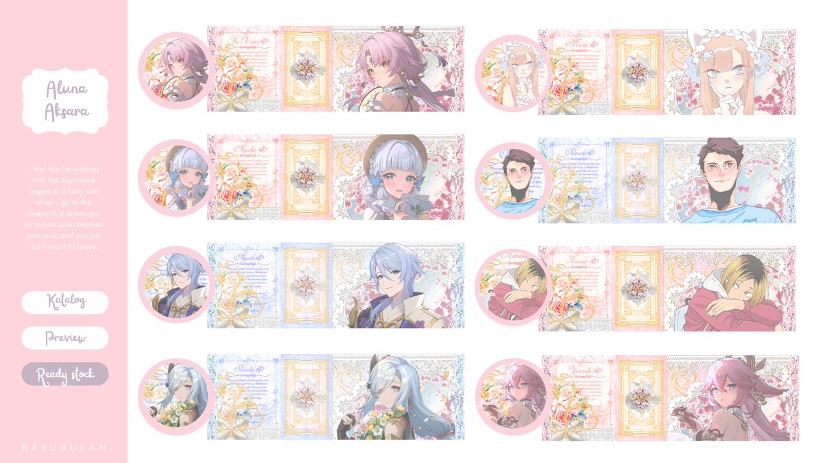 [ Help rt, please? Thank you! ]

Haloo! Aku ada layout ready coquette genshin, hsr, anime, wuwa yang bisa ditake di jam 19.30 WIB nanti 💜 bisa made by req jugaa! 

Yukk mampir! :D
#zonauang