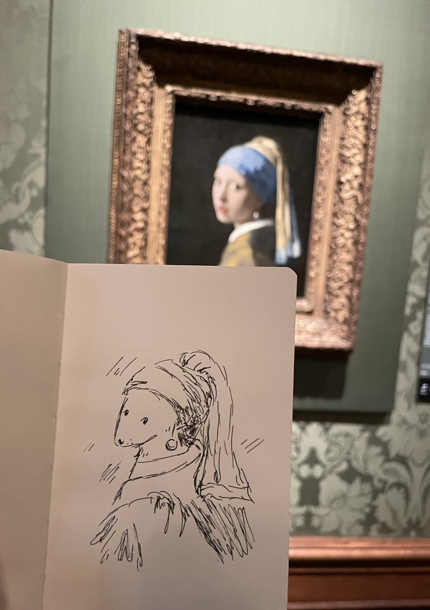 gabrielledrolet's tweet image. rat sketch of some painting