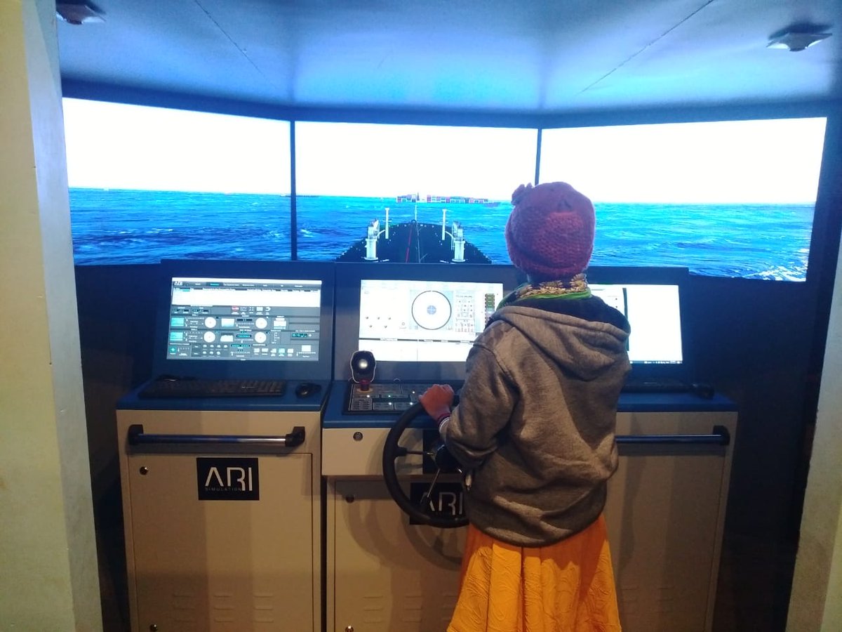 Krishnasak60404's tweet photo. Just experienced the #MarineNavigator simulator @RSC Bhuj for the first time, and it was absolutely thrilling! The realistic navigation and immersive virtual seas were incredible. Ready to conquer the real waves! #FirstTimeExperience #VirtualSailing #AdventureAwaits https://t.co/ZABjOYeb9x