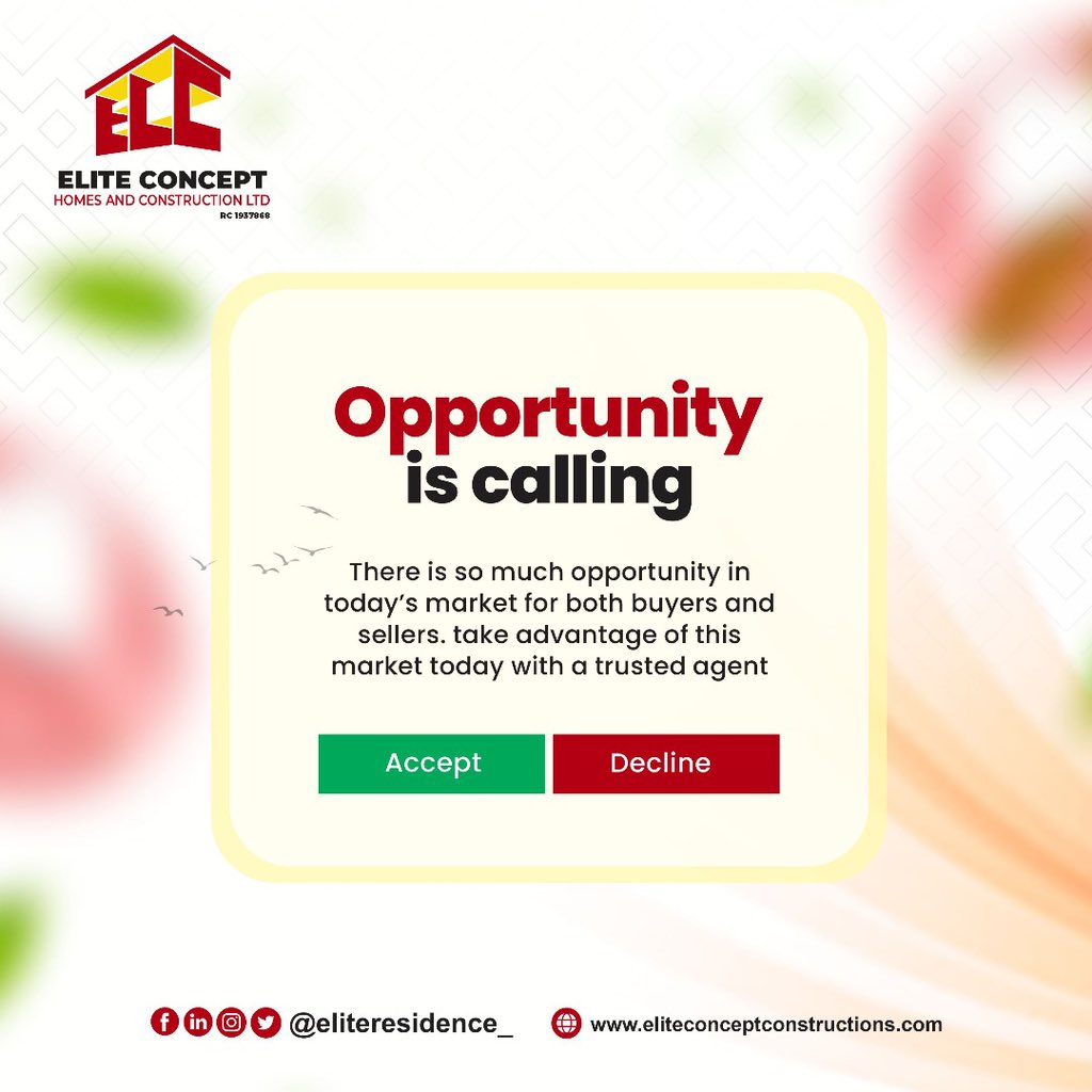 eliteresidence_'s tweet photo. Let's capitalize on the possibilities and turn this week into a milestone of success.

#Abuja #kuje #RealEstate  #properties #Idu  #properties #lugbe #EliteResidence #kyami #investment https://t.co/FXcmeubing
