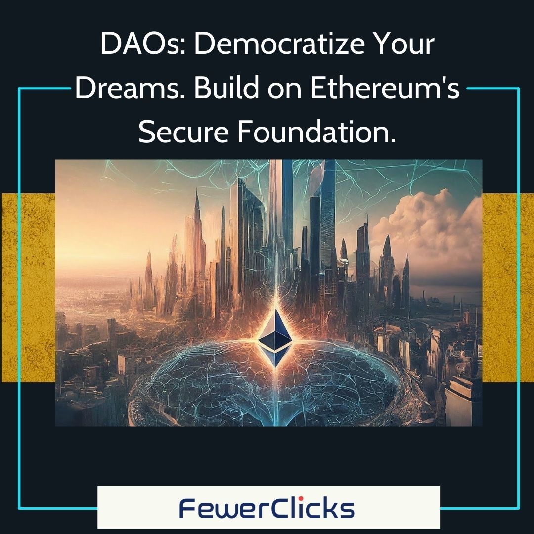 Unleash your community's power with a DAO on Ethereum! ️✨
Build a shared piggy bank, make decisions together &amp; leverage DeFi tools.

Ethereum's security, community &amp; tools make it the perfect platform.

Ready to build your future? Let's go!  #DAO #Ethereum #Community