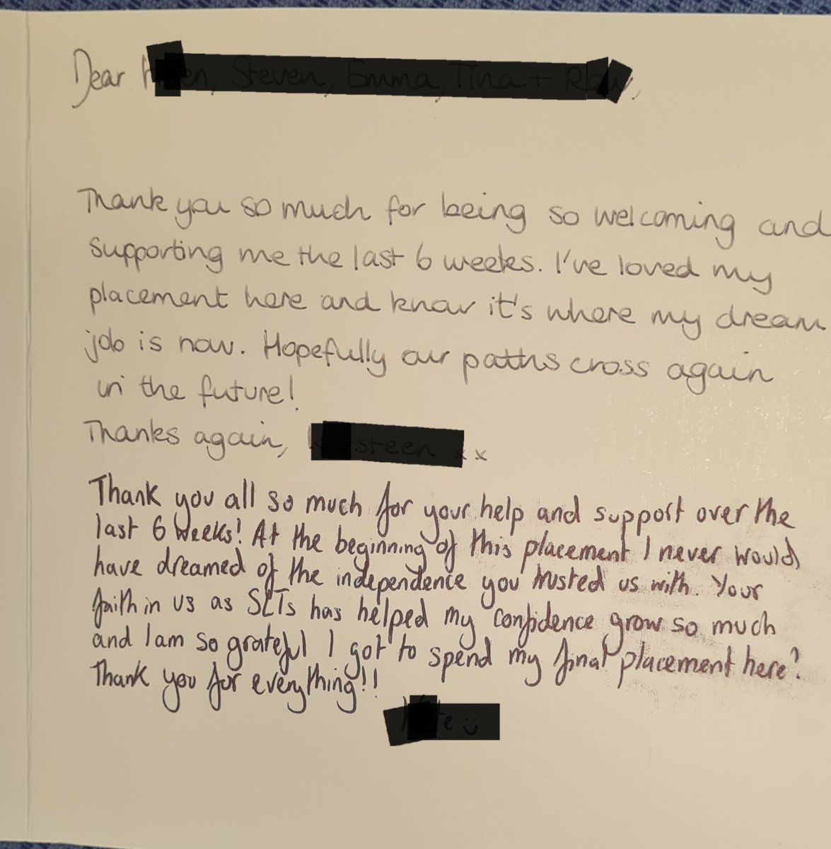 Helen Mcdonald (@helen76mcd) on Twitter photo End of placement for our 2 fabulous peer <a href="/SLTBeckett/">SLT at Leeds Beckett</a> students. Choc biscuits are always welcome but the words in the card are what we strive for as educators <a href="/ltht_slt/">LTHT Adult SLT π</a> . The team and patients will certainly notice their absence next week ! <a href="/CAHComplexRehab/">Leeds Complex Rehabilitation</a> <a href="/LTHTTherapyCSU/">LTHT Adult Therapies CSU</a> End of placement for our 2 fabulous peer <a href="/SLTBeckett/">SLT at Leeds Beckett</a> students. Choc biscuits are always welcome but the words in the card are what we strive for as educators <a href="/ltht_slt/">LTHT Adult SLT π</a> . The team and patients will certainly notice their absence next week ! <a href="/CAHComplexRehab/">Leeds Complex Rehabilitation</a> <a href="/LTHTTherapyCSU/">LTHT Adult Therapies CSU</a>