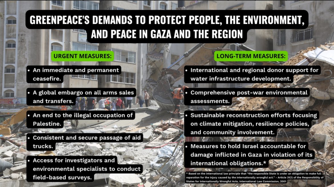 Scorched-earth: making Gaza uninhabitable for generations to come
By Farah Al Hattab 
greenpeace.org/international/…

#gaza #WarCrimes #Genocide_in_Gaza