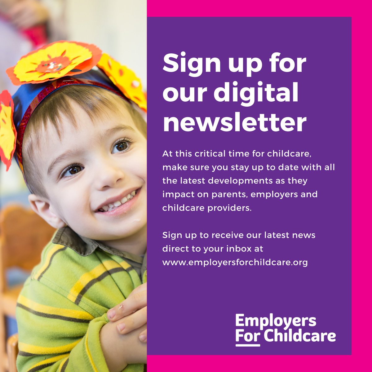 Are you signed up to our newsletters for parents, employers and childcare providers? Sign up here to stay up to date with the latest childcare news &amp; developments - bit.ly/4evrvMl