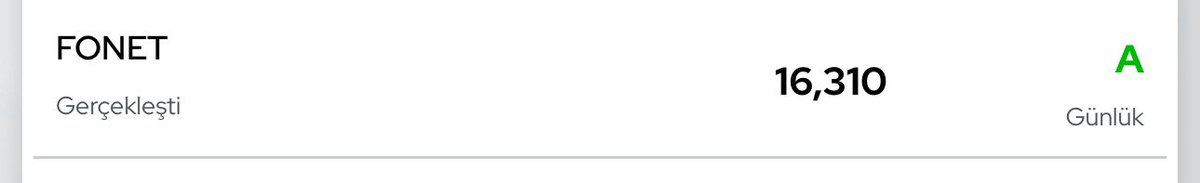 16.31 fiyatla #fonet alıyorum