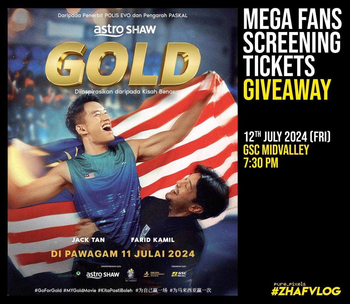 purestpixels's tweet photo. GOLD - MEGA FANS SCREENING TICKETS GIVEAWAY

https://t.co/W2lRLu75Iy

#GoForGold #MYGoldMovie #KitaPastiBoleh #AstroShaw #MulutPuakaPremiere #ZHAFVLOG https://t.co/4w1bOP4fsG