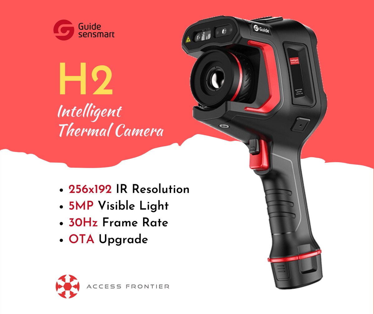AccessFrontier's tweet image. #H2
Intelligent #ThermalCamera
Hammer Series, high-precision thermal camera designed specifically for the industrial field helps users intuitively view high-definition images &amp;amp; temperature details of the target, with the classic "hammer" shape
#guidesensmart #afti #accessfrontier