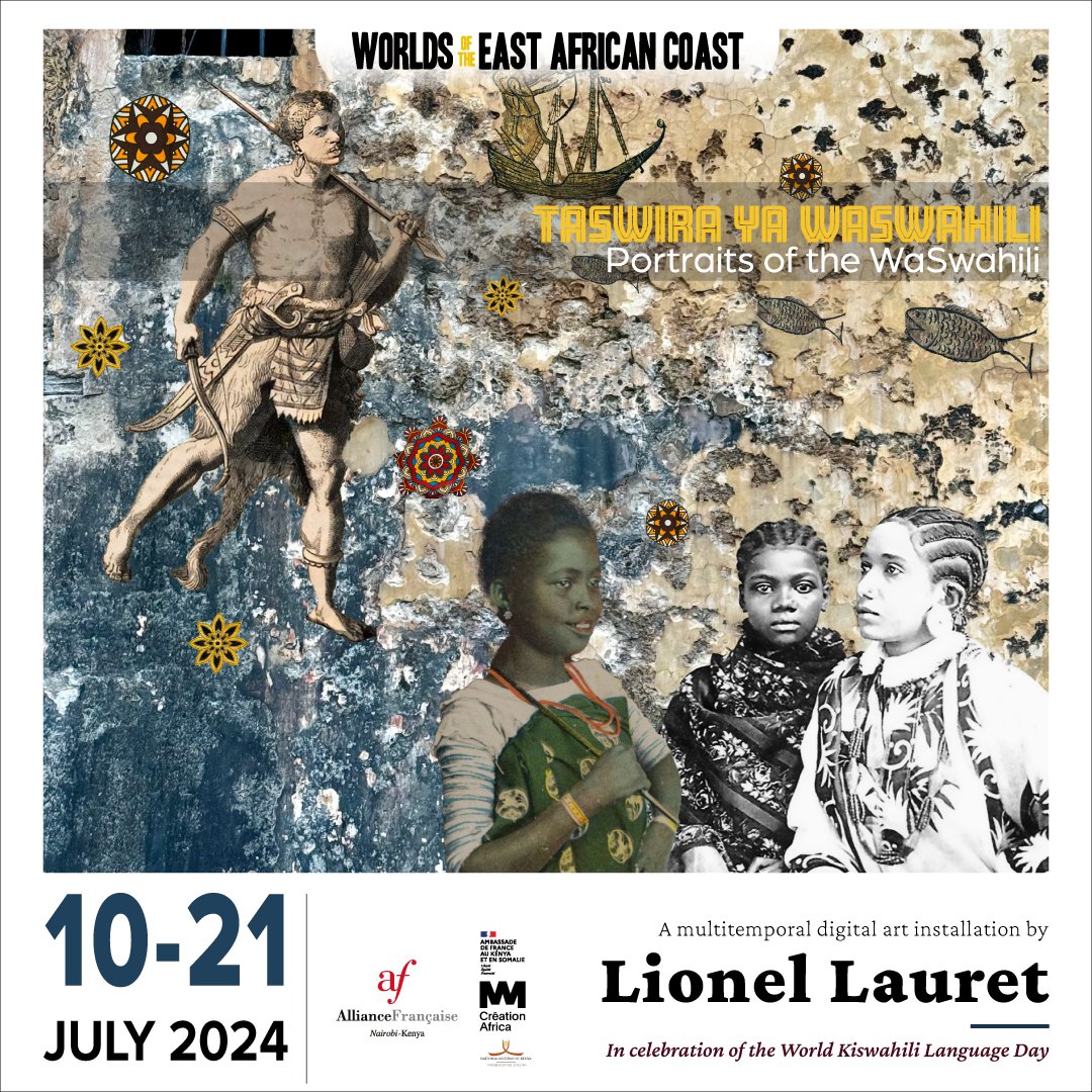 Harsita Waters (@harsitawaters) on Twitter photo Welcome into the universe of the East African Coast. An immersive installation using historical images and digital art to Swahili music. <a href="/AFKenya/">Alliance Française Nairobi</a> <a href="/FranceinKenya/">FrenchEmbassyKenya</a> #swahili #culture #worldkiswahililanguageday #diversity #indian #ocean Welcome into the universe of the East African Coast. An immersive installation using historical images and digital art to Swahili music. <a href="/AFKenya/">Alliance Française Nairobi</a> <a href="/FranceinKenya/">FrenchEmbassyKenya</a> #swahili #culture #worldkiswahililanguageday #diversity #indian #ocean