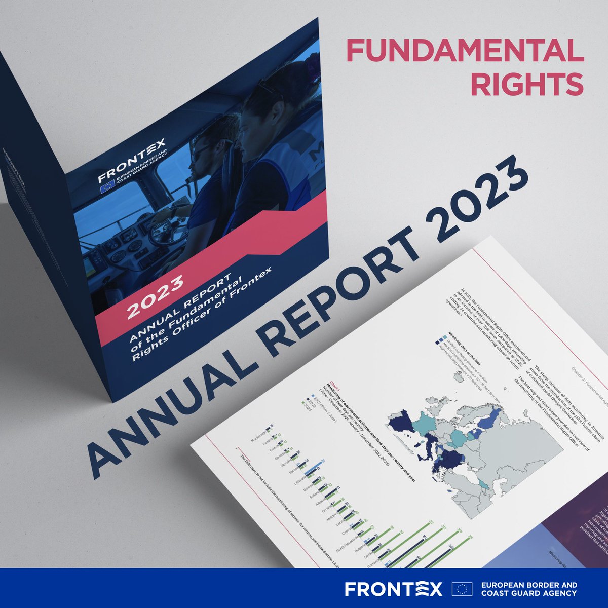 📢 Frontex Fundamental Rights Officer’s 2023 Annual Report is out!
Read this comprehensive overview of the findings of fundamental rights monitoring activities, statistical overviews of reporting and accountability mechanisms and main recommendations made in 2023