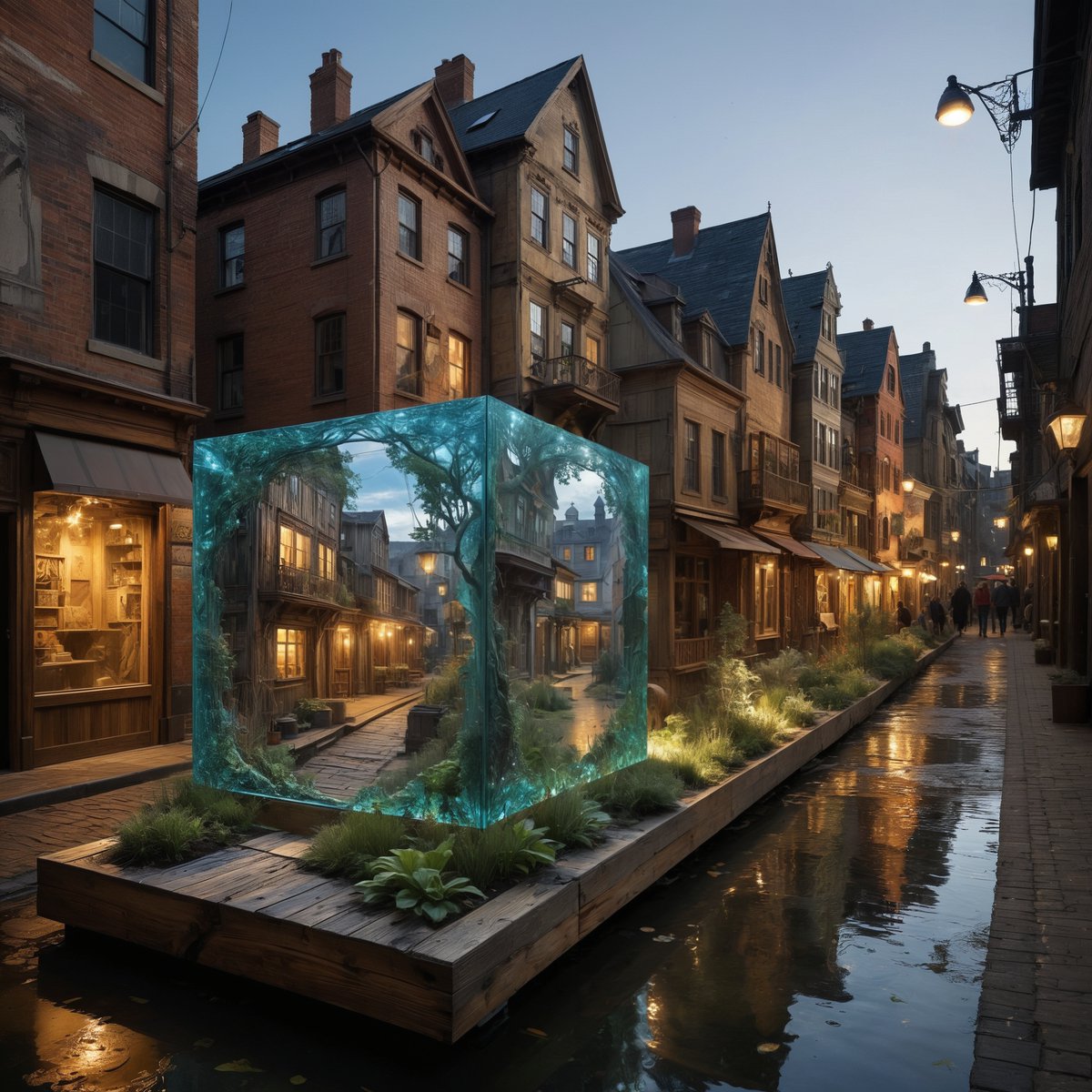 CyberGenixAi's tweet photo. Venture into a world where urban meets surreal as nature & architecture blend seamlessly in this mesmerizing wooden labyrinth. This isn't just art—it's a living piece inviting you to lose yourself in its intricate design #Cybergenix #Aiartoworks #MirrorReflections #aiartdaily https://t.co/iqA7tom8bS