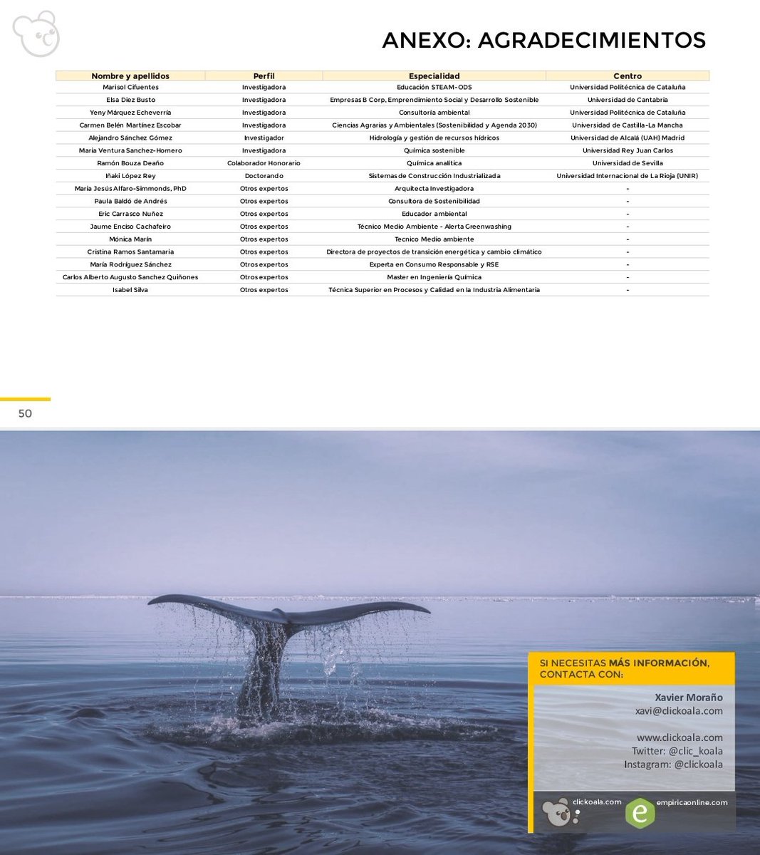 He tenido la oportunidad de participar con un gran n° de expertos en la elaboración del informe "El consumo sostenible y los productos certificados-5° Ola"
Gracias <a href="/clic_koala/">ClicKoala</a> <a href="/Xavier_MF/">Xavier Moraño</a>
Encantada de ver mi nombre entre las personas recomendadas para informar sobre sostenibilidad