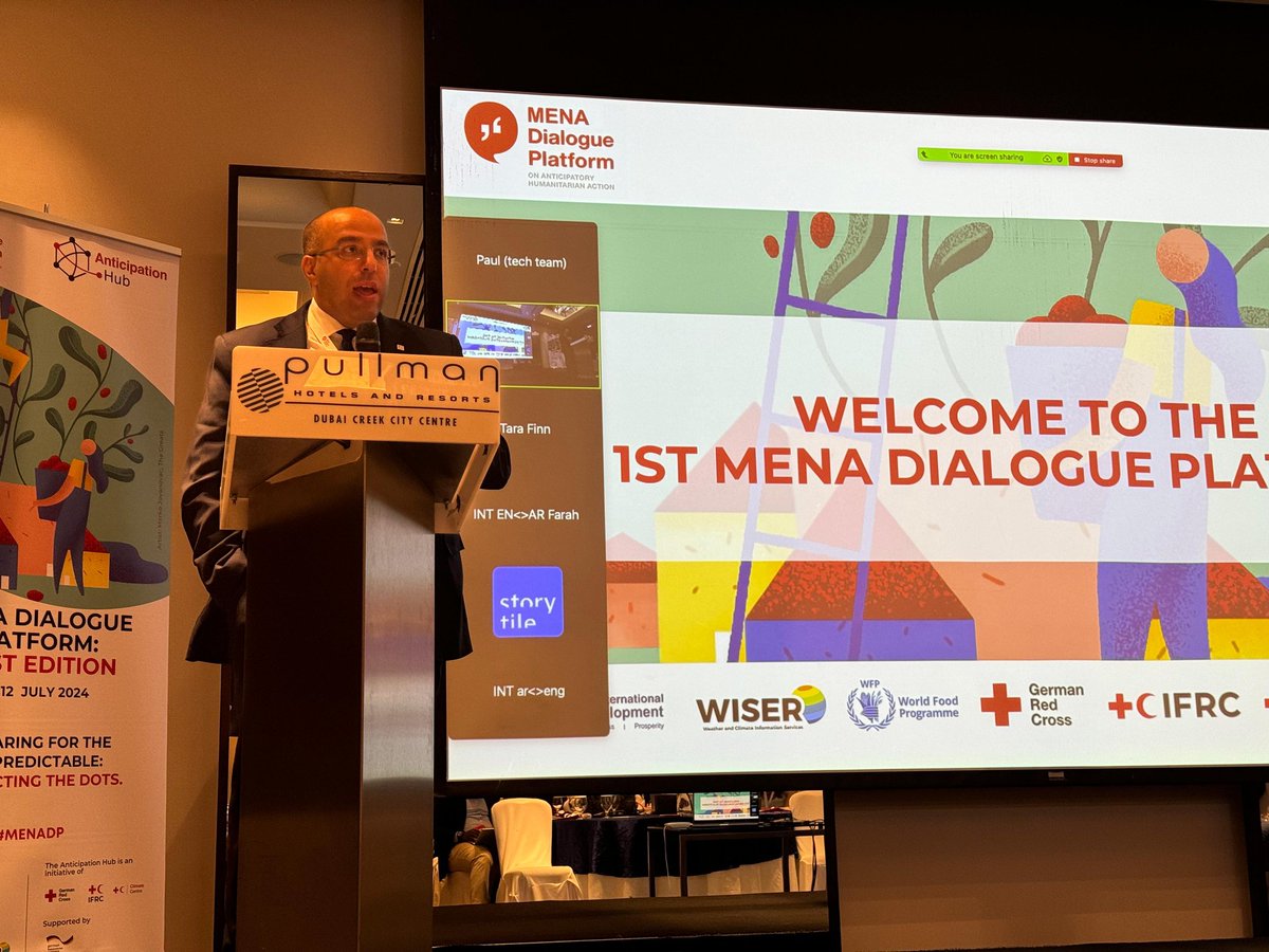 Today marks a significant milestone as we kick off the 1st Middle East and
North Africa Dialogue Platform on Anticipatory Humanitarian Action "Preparing for the (un)predictable: Connecting the dots."

Proud to see almost 100+ people form diverse stakeholders unite for more