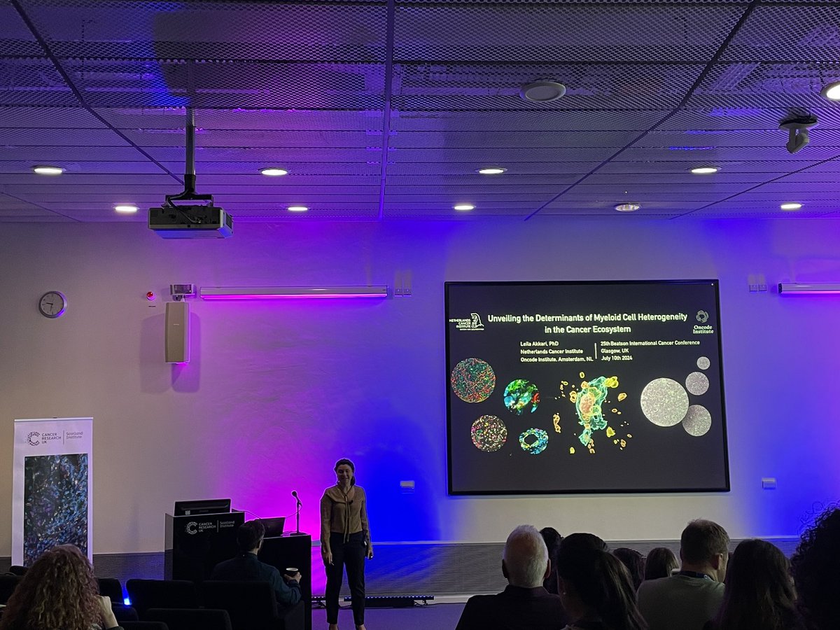 CRUK Scotland Inst (@cruk_si) on Twitter photo During our first session today we’ll hear about the tumour microenvironment… kicking things off we have <a href="/LeilaAkkari1/">Leila Akkari</a> from <a href="/NKI_nl/">The Netherlands Cancer Institute</a>
#BICC2024 During our first session today we’ll hear about the tumour microenvironment… kicking things off we have <a href="/LeilaAkkari1/">Leila Akkari</a> from <a href="/NKI_nl/">The Netherlands Cancer Institute</a>
#BICC2024