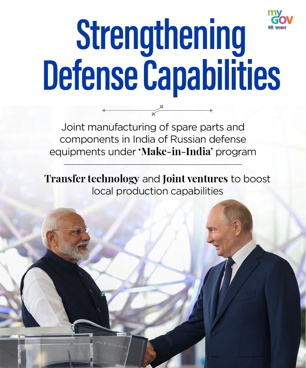 satyakumar_y's tweet photo. - PM Shri @narendramodi ji's visit to #Russia has solidified key advancements in trade and defense collaborations! 🇮🇳🇷🇺

- The mission to boost bilateral trade to $100B by 2030, focusing on national currency settlements, promises robust growth.

- Two new consulates in Kazan and Yekaterinburg will enhance diplomatic and economic ties.

- The Chennai-Vladivostok Corridor and the North-South Transport Corridor will create new trade opportunities.

- 'Make-in-India' sees a boost with India-Russia defense manufacturing, including tech transfer and joint ventures. 

#PMModiInRussia