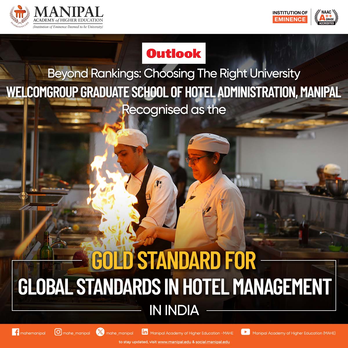 WManipal's tweet photo. We are happy to share that Outlook recognized the #WGSHA #Manipal in “Beyond Rankings: Choosing The Right University” for Global Standards In Hotel Management in India.
@thiruchef @wmanipal @mahe_manipal @itchotels @itccorpcom
#beyondranking #outlook #therightuniversity #wgsha https://t.co/kqgu9HOlxF