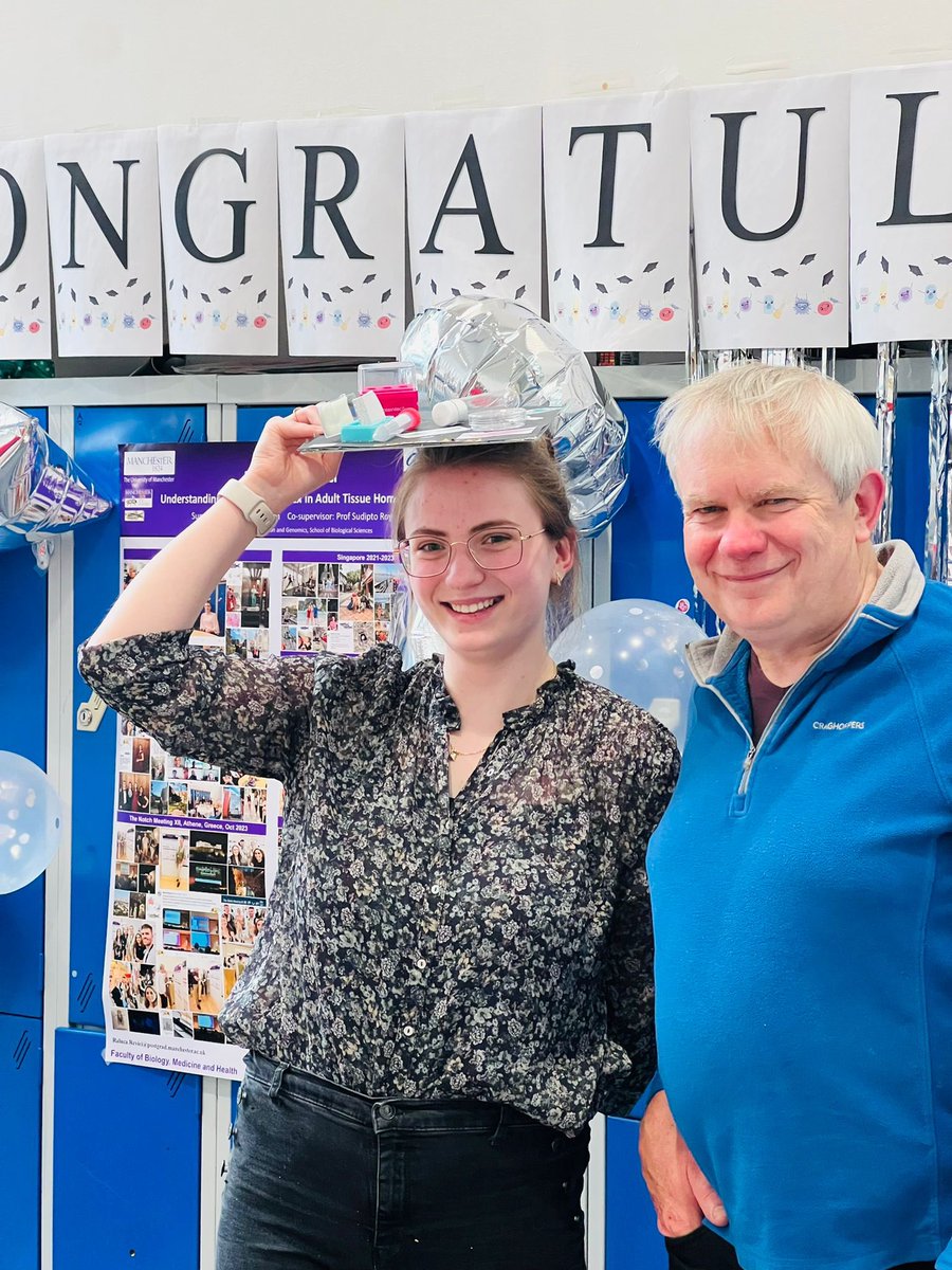 Martin Baron (@notchlab) on Twitter photo So thrilled to congratulate Dr. <a href="/RalucaRev/">Raluca</a> on successfully passing her PhD with her really interesting and novel research to understand roles of Deltex proteins in tissue homeostasis.
<a href="/EGS_UoM/">Evolution, Infection and Genomics (EIG) UoM</a> <a href="/FBMH_UoM/">UoM Biology, Medicine and Health</a> <a href="/SBS_Spotlight/">UoM SBS Research Spotlight</a> <a href="/FBMH_DocAcad/">FBMH Doctoral Academy 🌎</a> So thrilled to congratulate Dr. <a href="/RalucaRev/">Raluca</a> on successfully passing her PhD with her really interesting and novel research to understand roles of Deltex proteins in tissue homeostasis.
<a href="/EGS_UoM/">Evolution, Infection and Genomics (EIG) UoM</a> <a href="/FBMH_UoM/">UoM Biology, Medicine and Health</a> <a href="/SBS_Spotlight/">UoM SBS Research Spotlight</a> <a href="/FBMH_DocAcad/">FBMH Doctoral Academy 🌎</a>