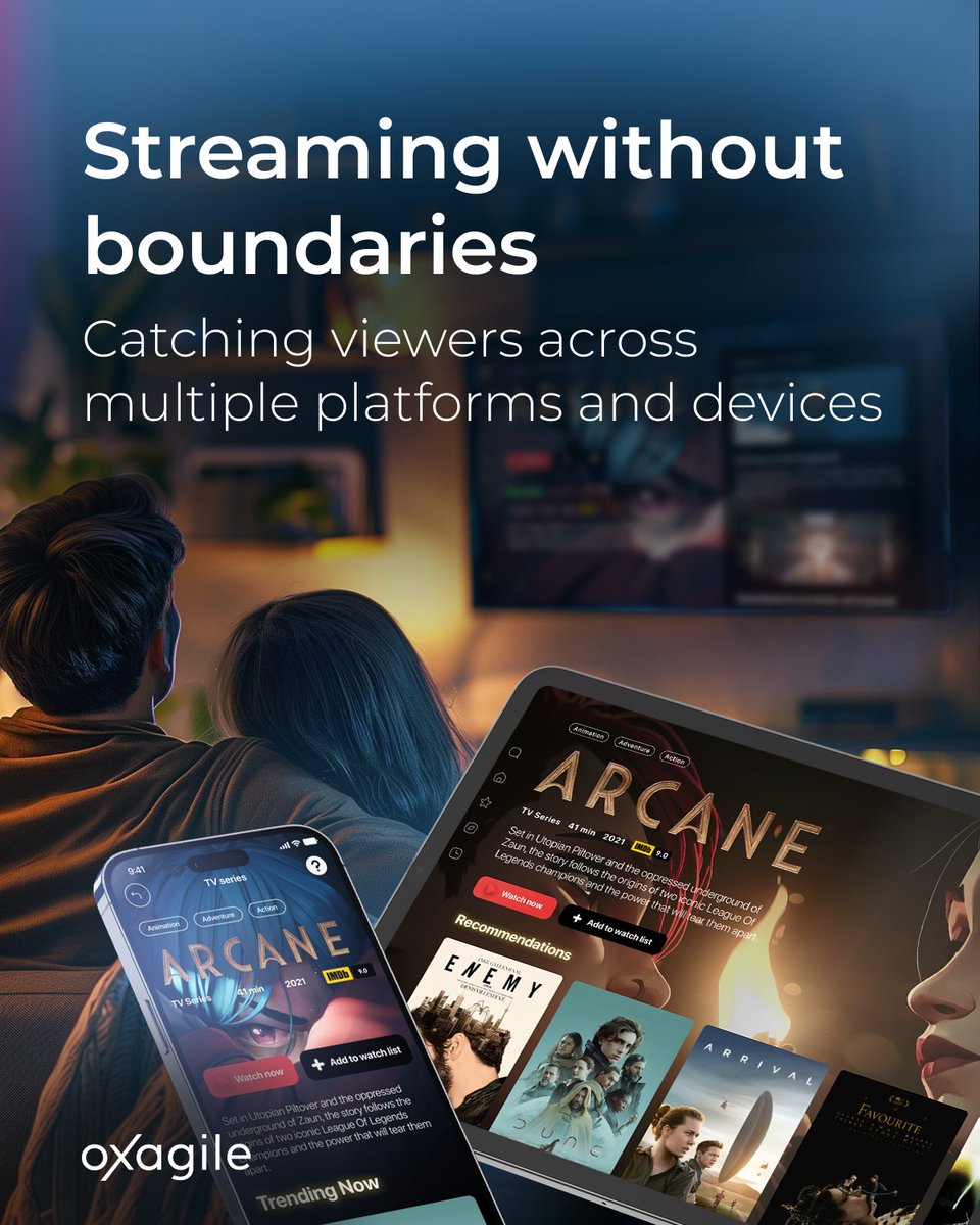 Oxagile's tweet photo. Imagine a borderless viewing experience that's not just a dream but a reality. Our #customsolutions enable #contentdistributors to deliver streaming experiences across #SmartTV, #web, #mobile, and #STB platforms, captivating audiences like never before.
https://t.co/3pmrbYsl6u https://t.co/MWc62mVRLY