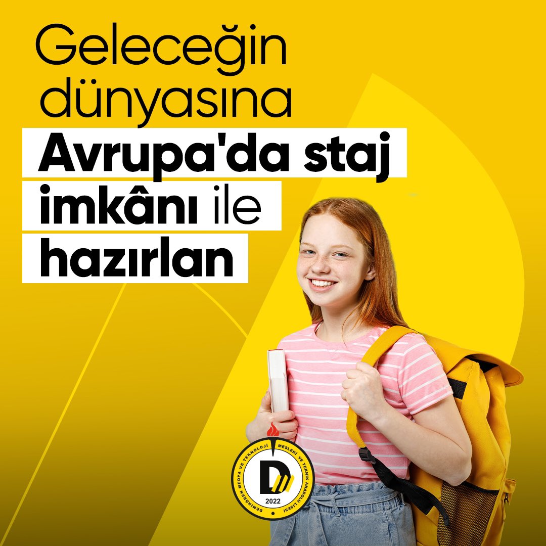 Demirorenmedya1's tweet image. Ücretsiz ve devlet okulu olan Demirören Medya ve Teknoloji MTAL’nde Uluslararası Denklik programı ve Avrupa’da staj imkanı ile yurt dışına açılmaya hazır mısın?
 
Geleceğinde fark yaratman için seni de aramıza bekliyoruz.
 
☎️ Detaylı bilgi için: 0(212) 432 00 33 
#LGS #MTAL