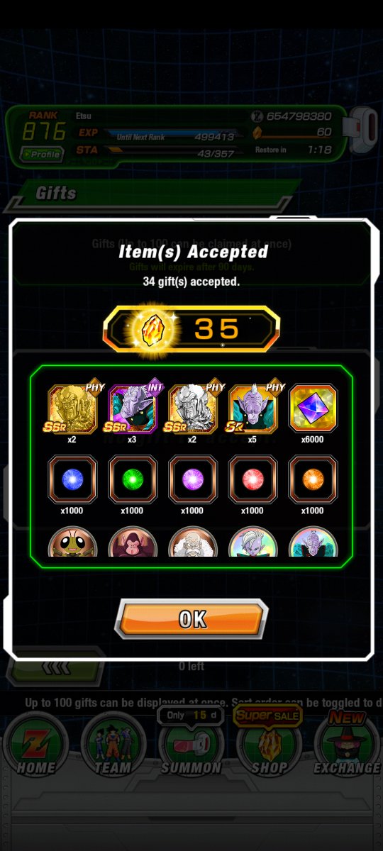 Etsu_Desu's tweet photo. #DOKKANBATTLE #Dokkan9thAnniv 
More easy extra stones 😍 https://t.co/eot7wh8Hae