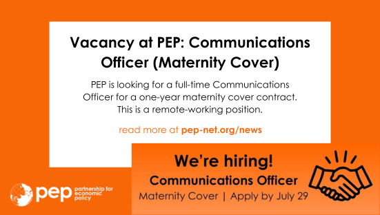 #Hiring
PEP is looking for a qualified and dedicated person to join our Communications Team as a full-time Communications Officer for a one-year maternity cover contract. This is a remote-working position.

To learn more about the position and apply visit: pep-net.org/news/vacancy-p…